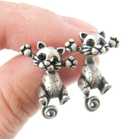 Cat Two Part Stud Earring