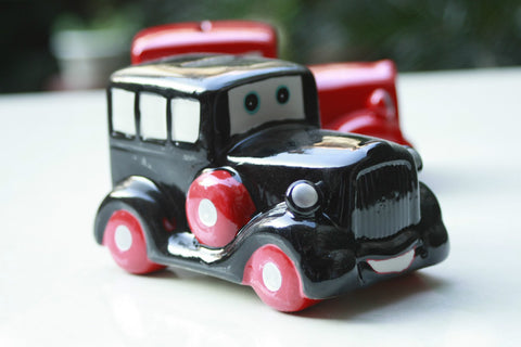 Hand Painting Ceramic Car Piggy Bank