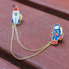 Astronaut Rocket Brooch Pins