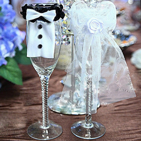 Bride & Groom  Wedding Wine Glass